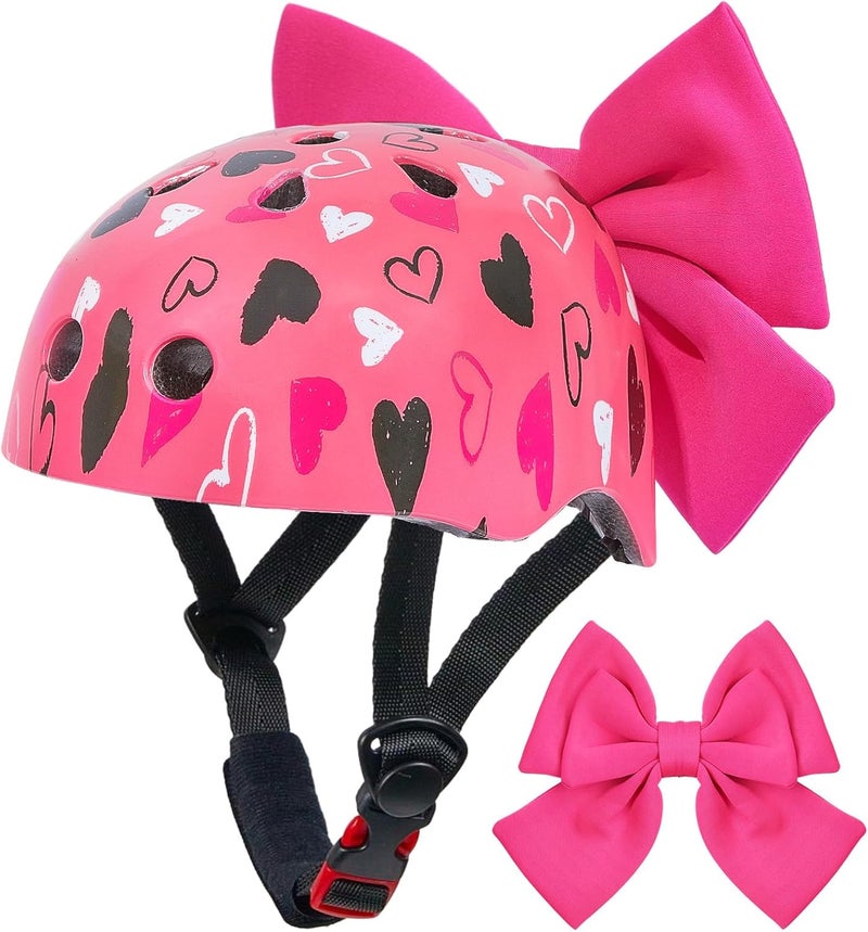 FIODAY Helmet for Kids 8-14, Kids Bike Helmet with DIY Bow, Adjustable Youth Bike Helmets Girls Helmets for Skating Bicycle Scooter Skateboard - Image 1